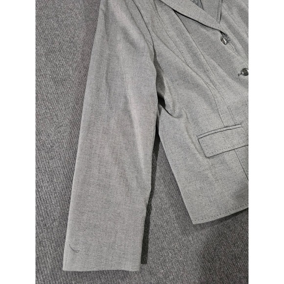 Alfred Dunner Womens Gray 3-Button Textured Blazer Jacket Size 20 - Picture 8 of 16